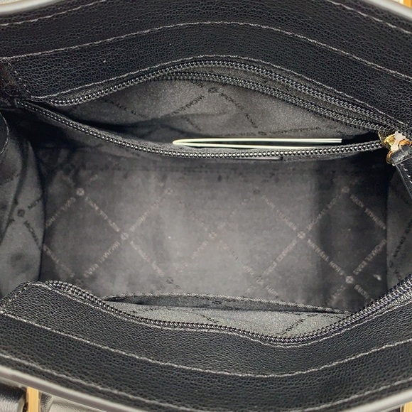 Michael Kors Hamilton Small Satchel Shoulder Crossbody Bag Black color NWT - Picture 12 of 15